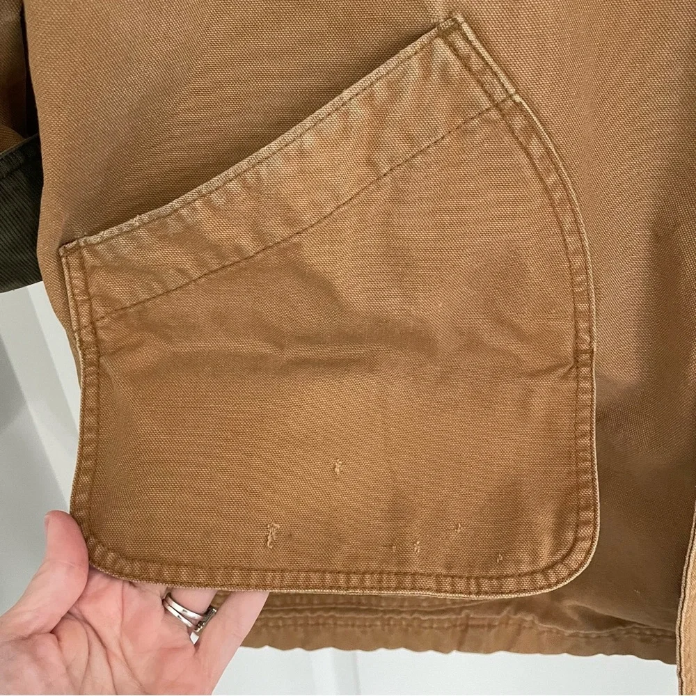 LL Bean Original Field Coat Flannel Cotton-Lined Chore Jacket Barn Canvas